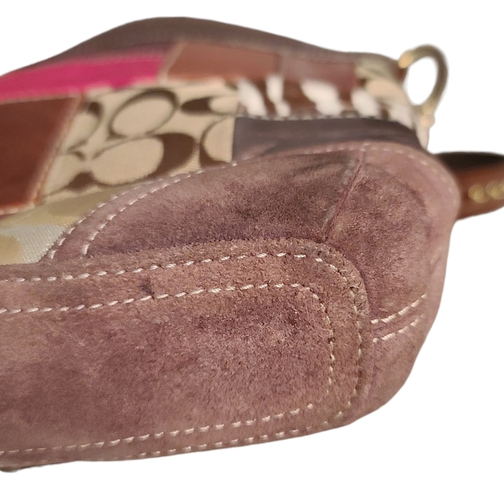 COACH Vintage Patchwork Madras Crossbody Shoulder Bag w/ Adjustable Strap - Picture 8 of 16